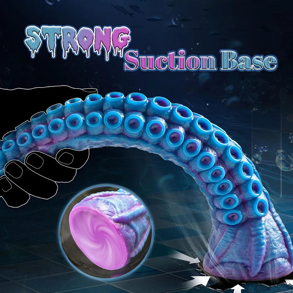 22.5-Inch XL Silicone Octopus Tentacle Dildo - Realistic Fantasy Anal Toy for G-Spot and Prostate Stimulation