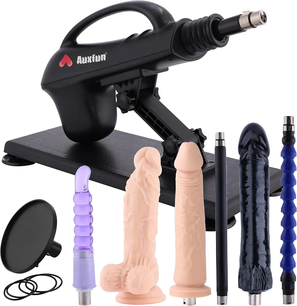 Auxfun Automatic Thrusting Sex Machine with 7 Attachments and Suction Cup Adapter
