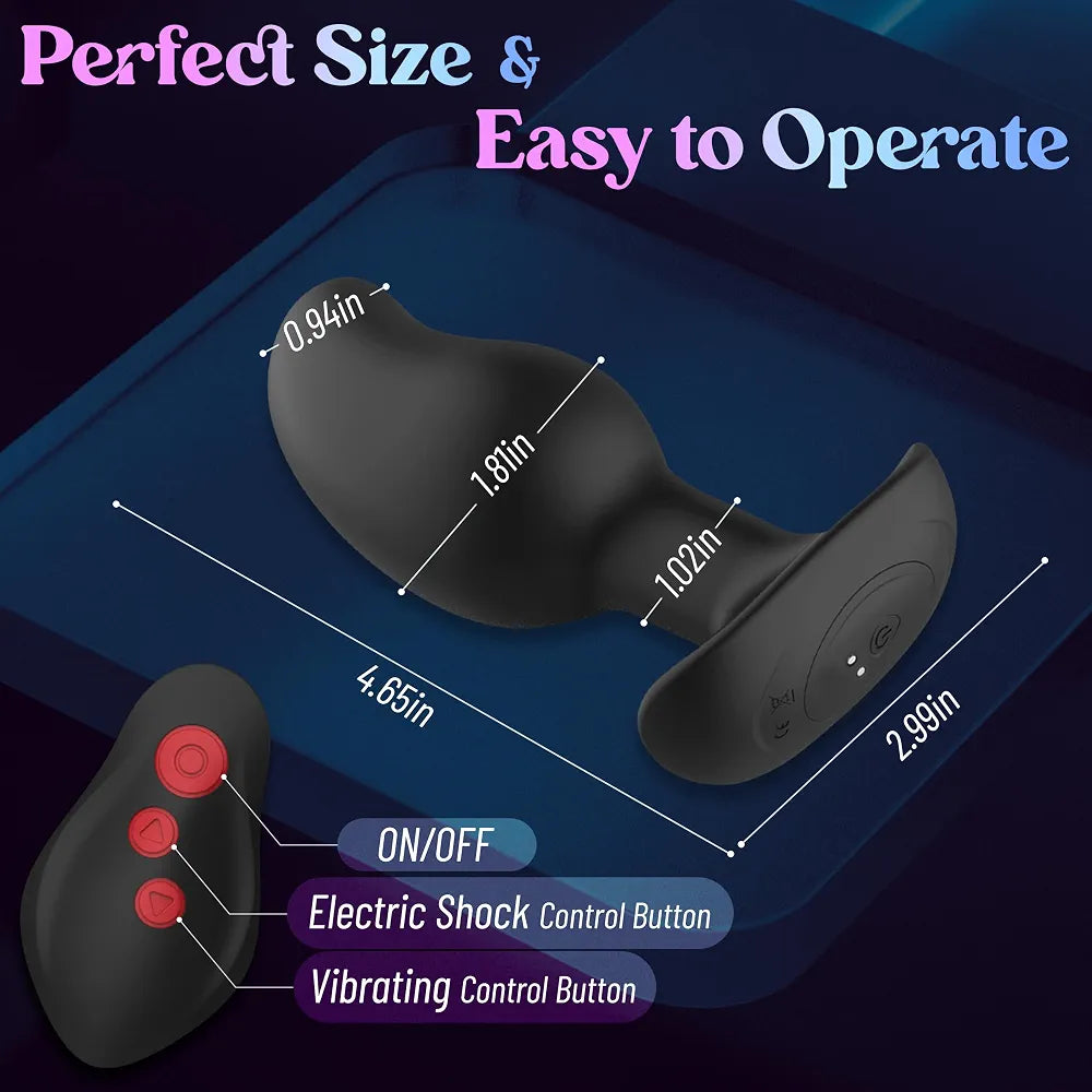 Leyuto Remote-Controlled Prostate Massager and Anal Vibrator with 8 Stimulation Modes