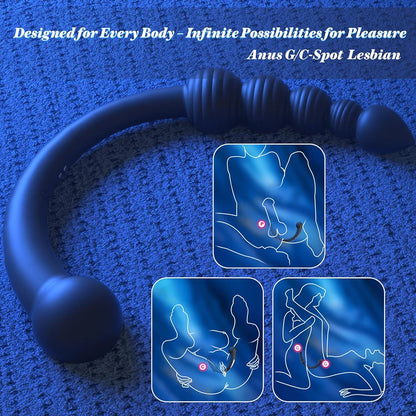 Ergonomic Dual-Ended Prostate Massager and Vibrating Anal Trainer