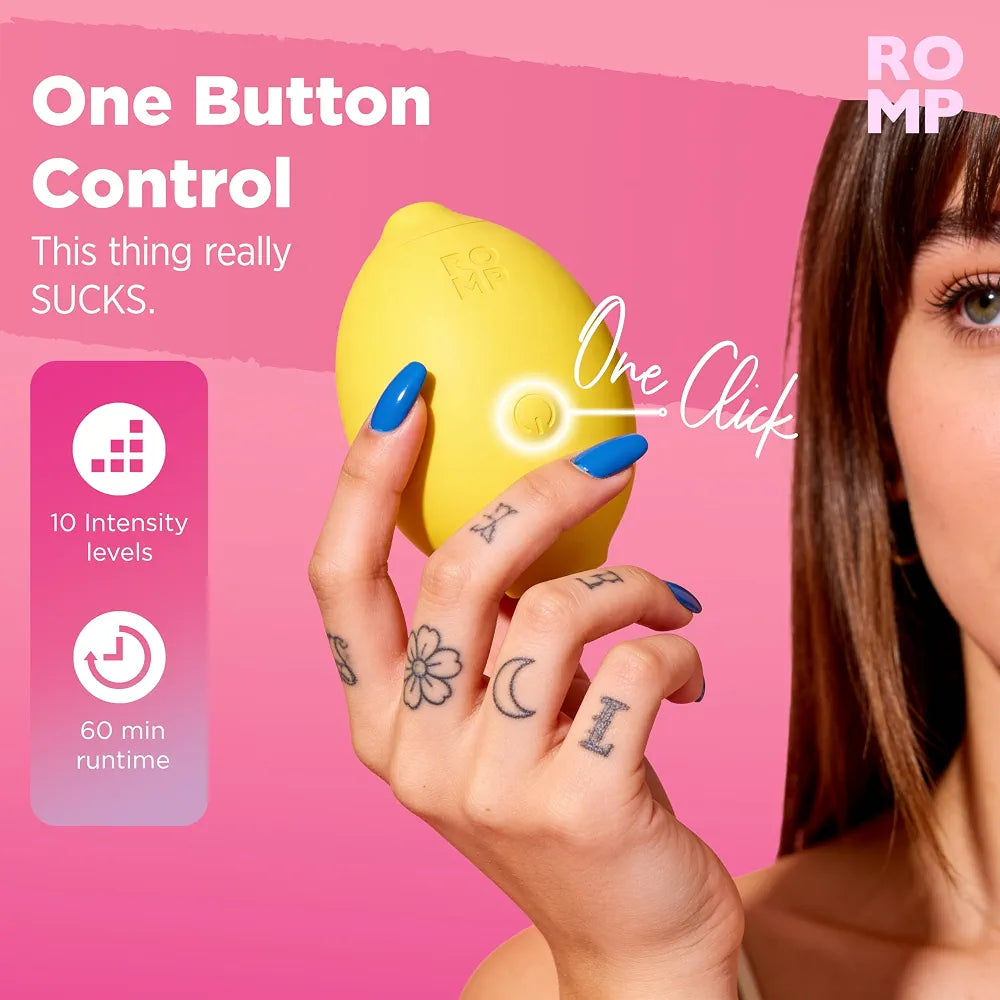 ROMP Lemon Clitoral Suction Massager - 10-Mode Discreet Pleasure Toy