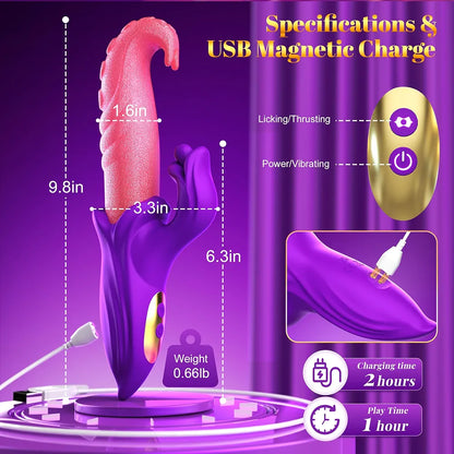App-Controlled Dual-Stimulation Rabbit Wand with 30 Modes for Couples