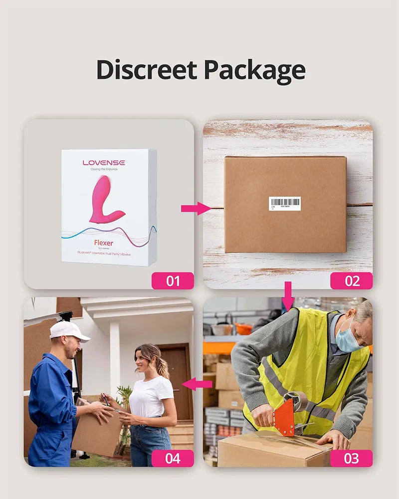 LOVENSE Flexer Wearable App-Controlled Butterfly Vibrator for Clitoral and G-Spot Stimulation