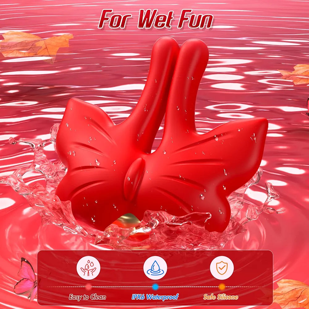 9-Mode Wearable Vibrating Nipple and Clitoral Stimulator for Couples