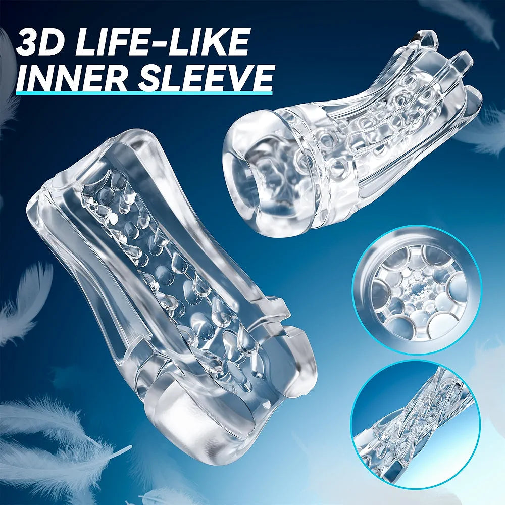 EINSEO AI-Powered Suction Masturbator with 7 Vibration Modes - Realistic Pocket Pussy Adult Toy