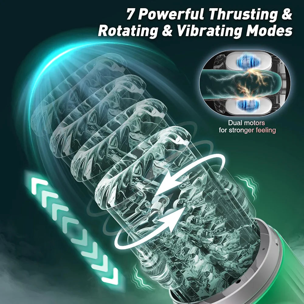 Jodiyece Automatic Rotating and Thrusting Male Masturbator with App Control and Vacuum Suction