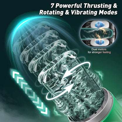 Jodiyece Automatic Rotating and Thrusting Male Masturbator with App Control and Vacuum Suction
