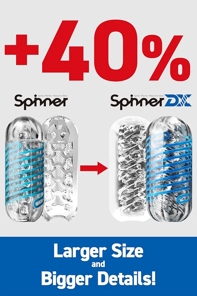 TENGA Spinner DX 02 Bumps: Reusable Waterproof Male Masturbator with Spiral Motion Technology