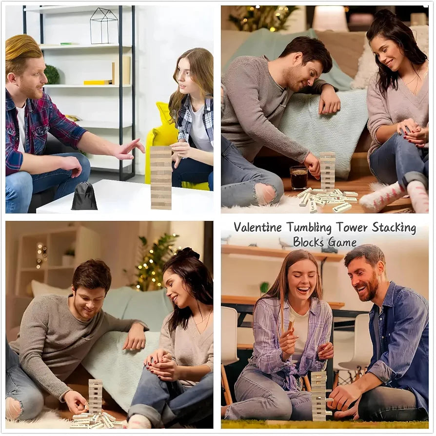 Adult Romantic Stacking Tower Game for Couples - Naughty Date Night Activity