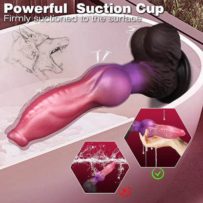 9.3" Fantasy Dragon Animal Dildo with 8-Speed Remote Control Vibration, Silicone G-Spot and Prostate Stimulator