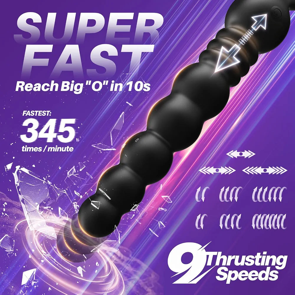 Advanced App-Controlled Prostate Massager with 9 Thrusting Vibration Modes