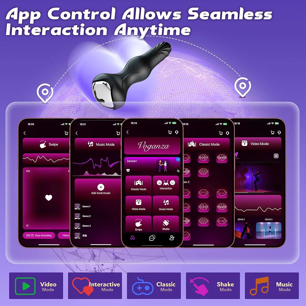 Premium Silicone Prostate Massager with 10 Vibration and Rotation Modes - Waterproof Anal Stimulator for All Experience Levels