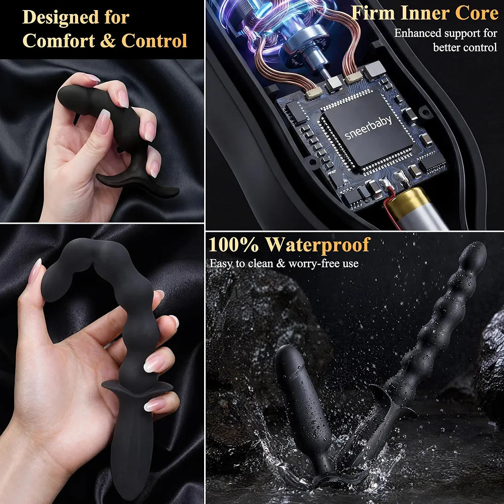 Premium 5-Piece Silicone Anal Training and Prostate Massage Set with Remote Control