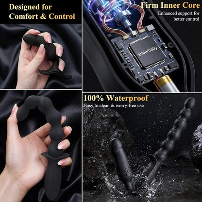 Premium 5-Piece Silicone Anal Training and Prostate Massage Set with Remote Control