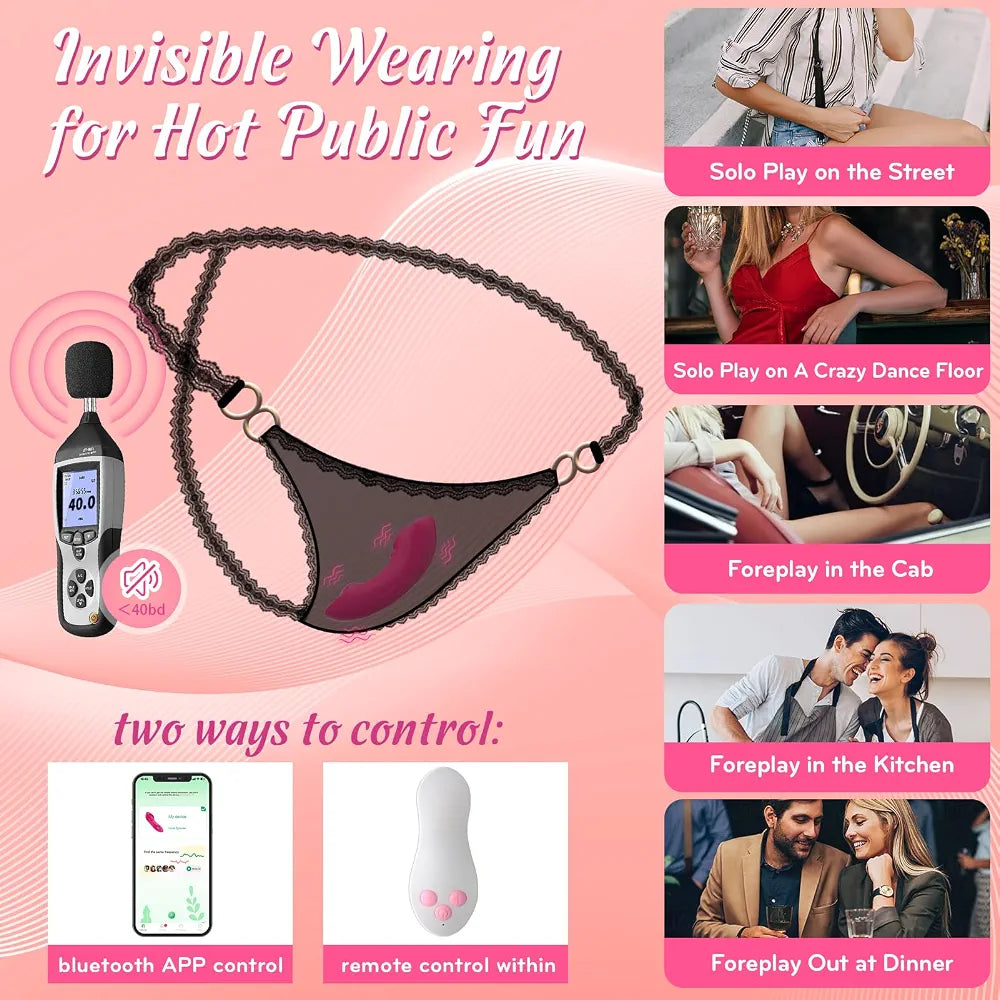 Premium 3-in-1 App-Controlled Wearable Panty Vibrator for Women and Couples with 20 Vibration Modes