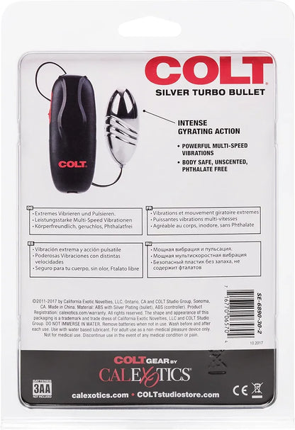Colt Turbo Waterproof Silicone Bullet Vibrator for Couples and Prostate Massage