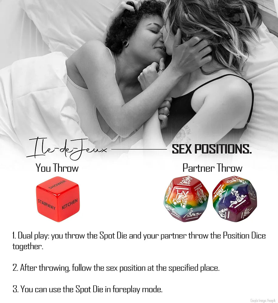 LGBTQ+ Pride Themed Adult Sex Dice Game for Couples