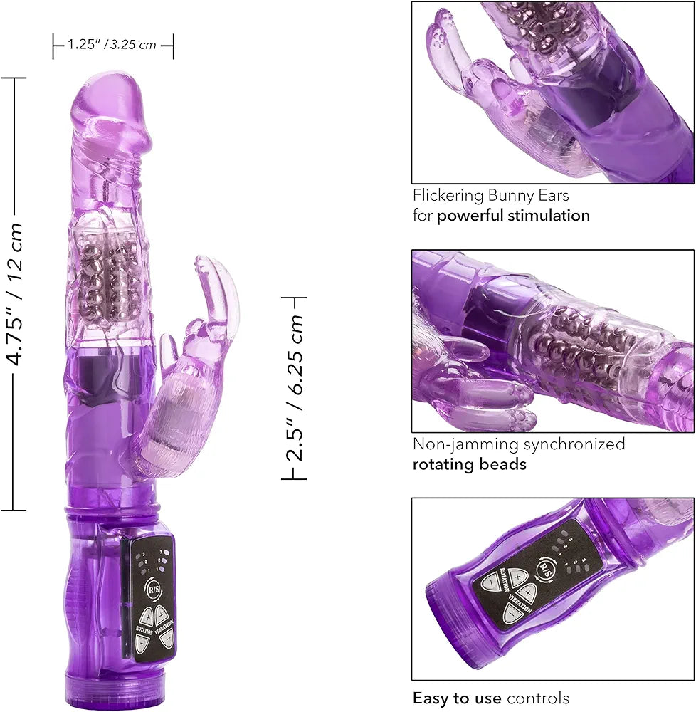 CalExotics Petite Jack Rabbit Dual-Stimulation Vibrator - Purple