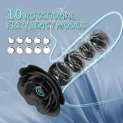 Premium Silicone Remote-Controlled Vibrating Anal Plug with 10 Rotation Modes