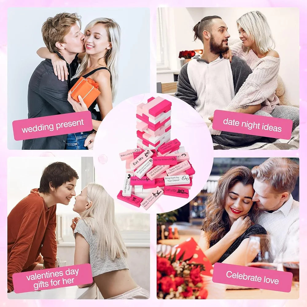 Couples Intimate Stacking Tower and Sex Dice Game Set