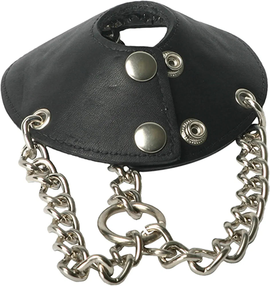 Premium Spiked Leather Ball Stretcher for Enhanced Sensation