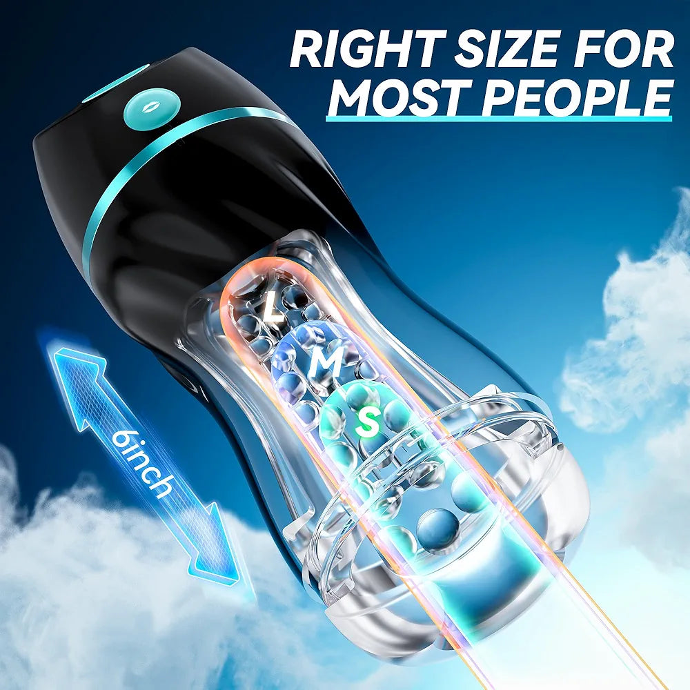 EINSEO AI-Powered Suction Masturbator with 7 Vibration Modes - Realistic Pocket Pussy Adult Toy