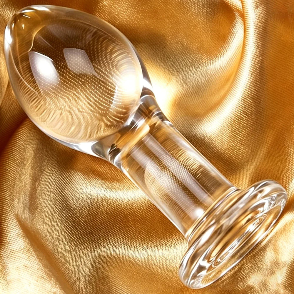 3-Piece Borosilicate Glass Anal Training Plug Set for Beginners