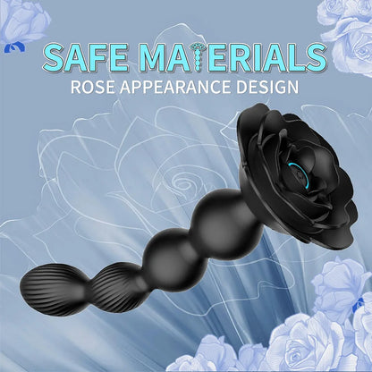 Premium Silicone Remote-Controlled Vibrating Anal Plug with 10 Rotation Modes