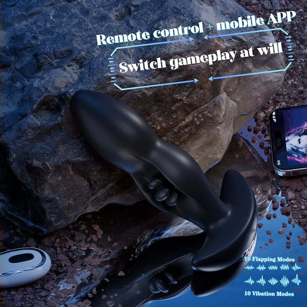 App-Controlled High-Frequency Vibrating Prostate Massager and Anal Plug for Men