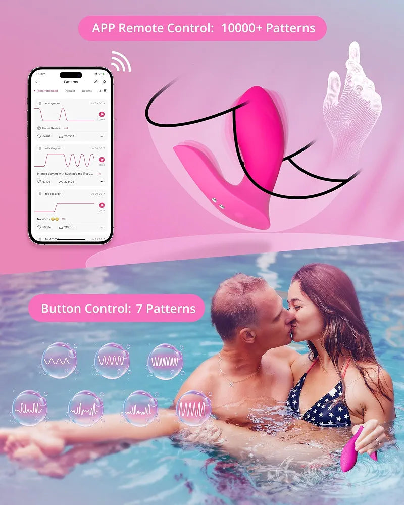 LOVENSE Flexer Wearable App-Controlled Butterfly Vibrator for Clitoral and G-Spot Stimulation