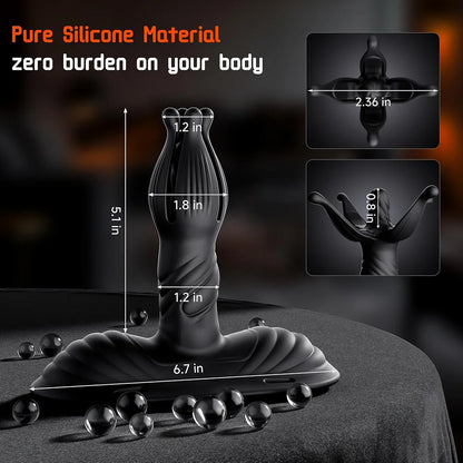 Beisar AI-Sync App-Controlled Prostate Massager with 9 Vibration Modes and Suction Base