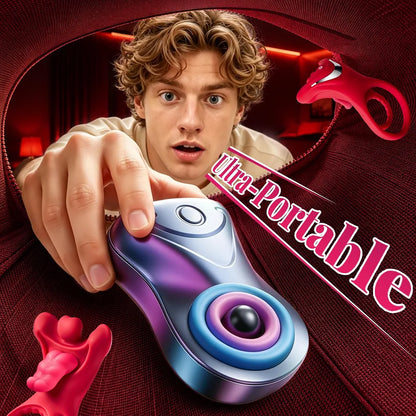 9-Mode Vibrating Tongue-Shape Cock Ring Set with 3 Penis Rings and Storage Case