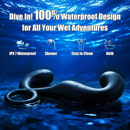 Dual-Motor Remote Controlled Prostate Massager with 9 Vibration Modes and Anal Beads