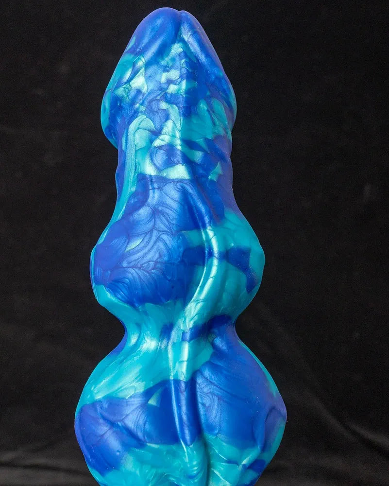 10-Inch Monster Fantasy Knot Dildo with Suction Cup - Triple-Knotted Horse and Dragon Inspired Girthy Silicone Toy