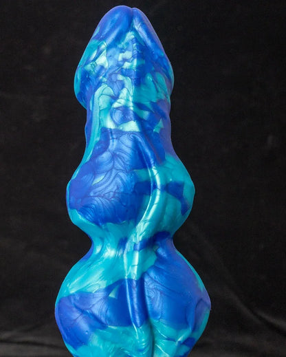 10-Inch Monster Fantasy Knot Dildo with Suction Cup - Triple-Knotted Horse and Dragon Inspired Girthy Silicone Toy