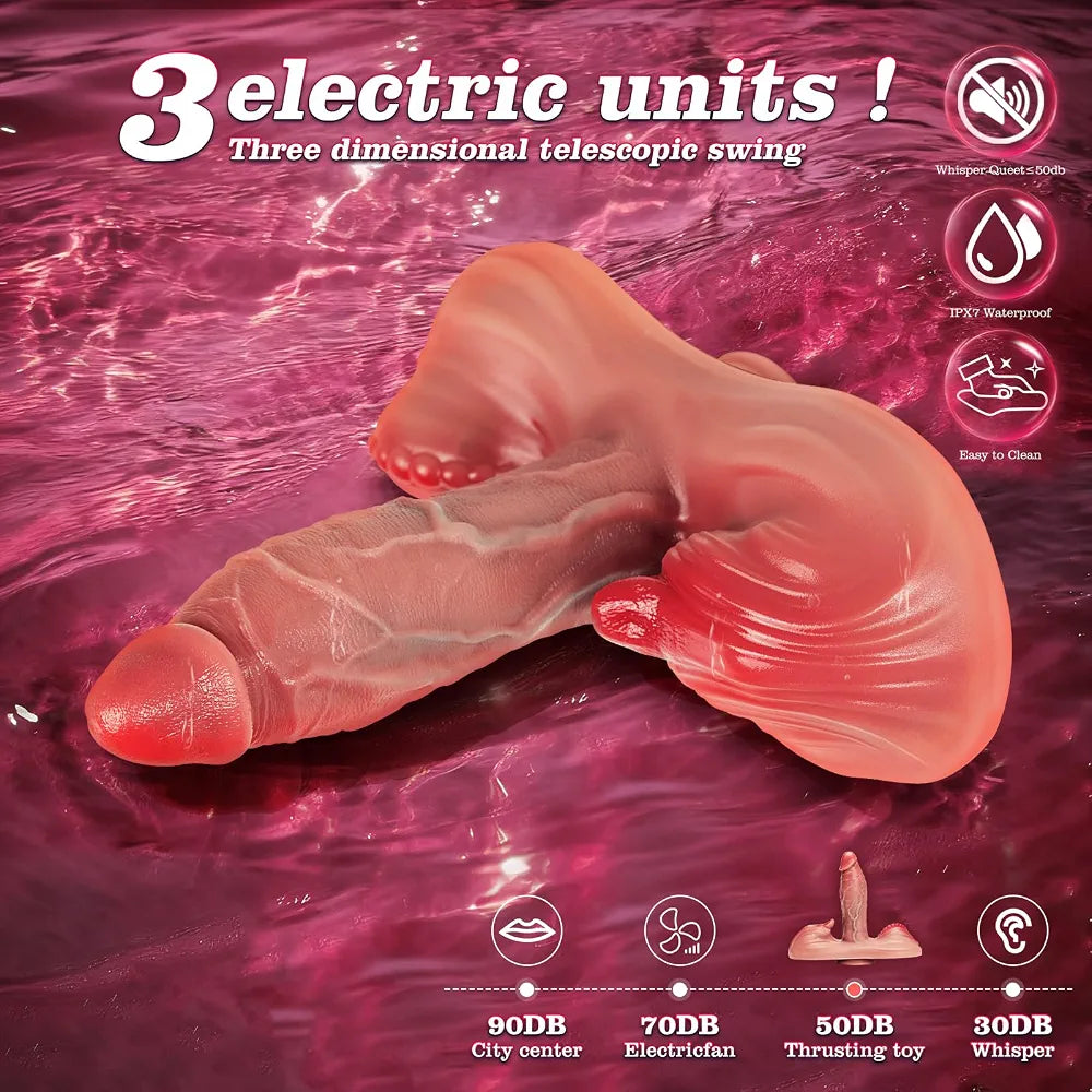 Remote-Controlled Thrusting & Vibrating G-Spot Dildo with 17 Stimulation Modes