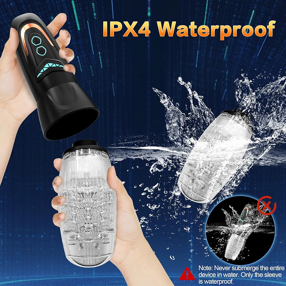 Automatic Male Masturbator with 10 Vibration, 8 Thrusting & Rotating Patterns