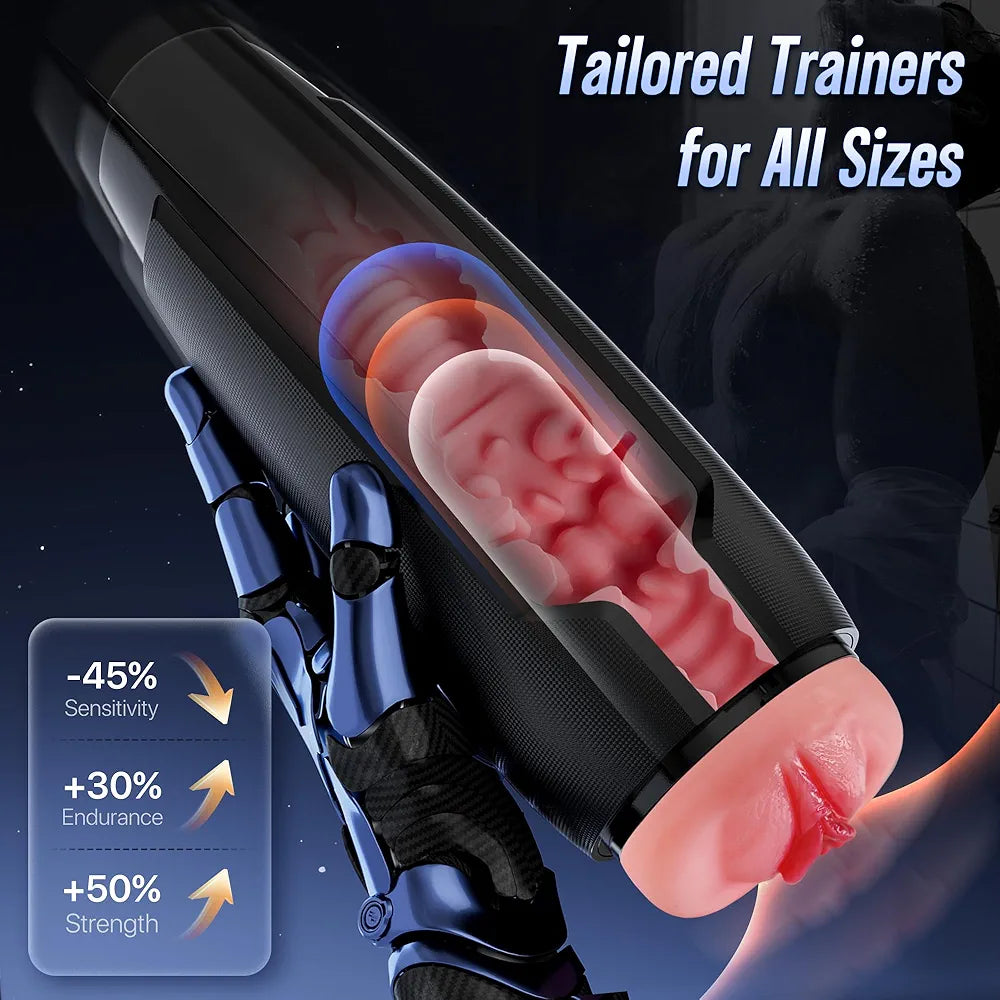 AI-Powered Interactive Male Masturbator with App Control, 360° Heating, 7 Vibration Modes, and Silent Motor