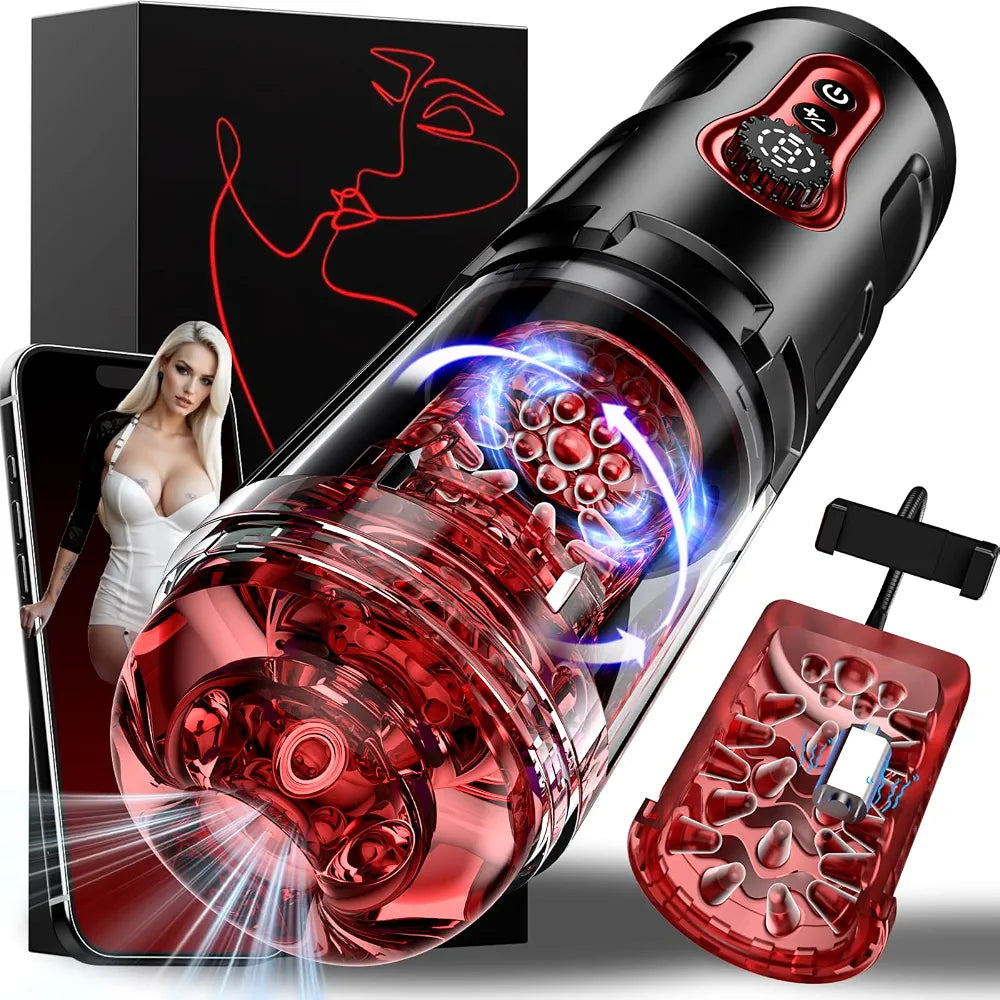 VIIGOO Automatic Male Masturbation Cup with 5 Thrusting and 9 Rotation Modes