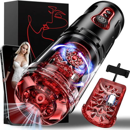 VIIGOO Automatic Male Masturbation Cup with 5 Thrusting and 9 Rotation Modes