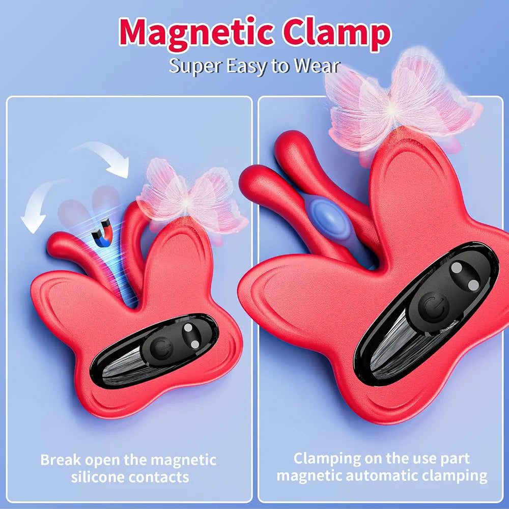 9-Mode Magnetic Vibrating Nipple Clamps for Couples
