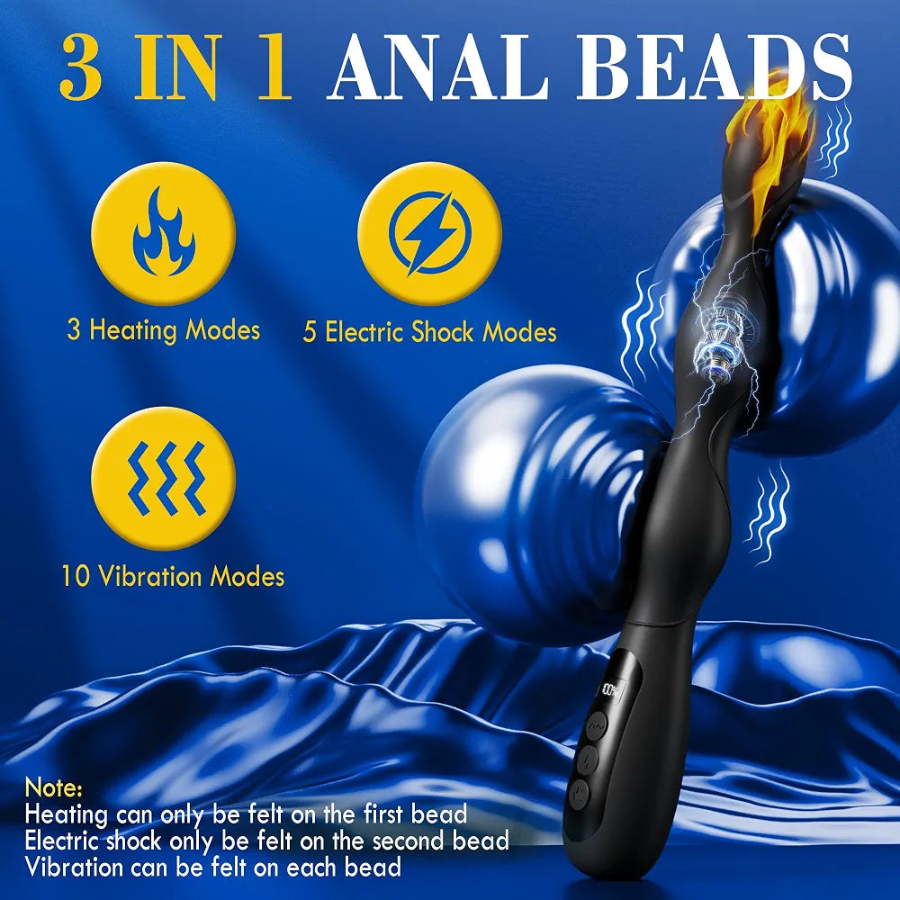 Advanced Multi-Mode Prostate Massager with Heating, Vibration, and Electric Stimulation