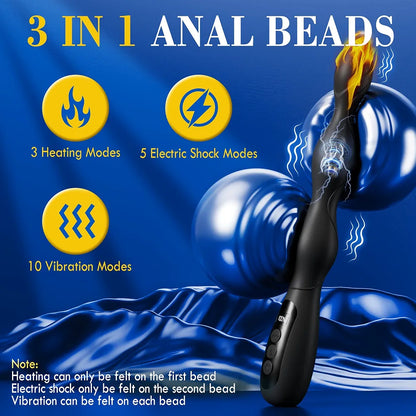 Advanced Multi-Mode Prostate Massager with Heating, Vibration, and Electric Stimulation