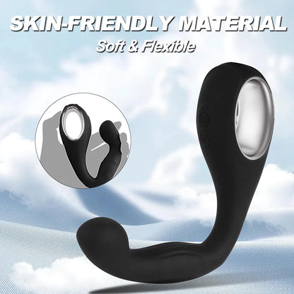 Ergonomic Dual-Purpose Prostate and G-Spot Massager with 10 Vibration Modes