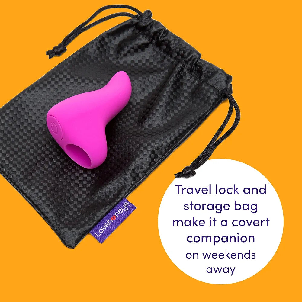 Ignite Rechargeable Silicone Finger Vibrator with 20 Modes and Travel Lock