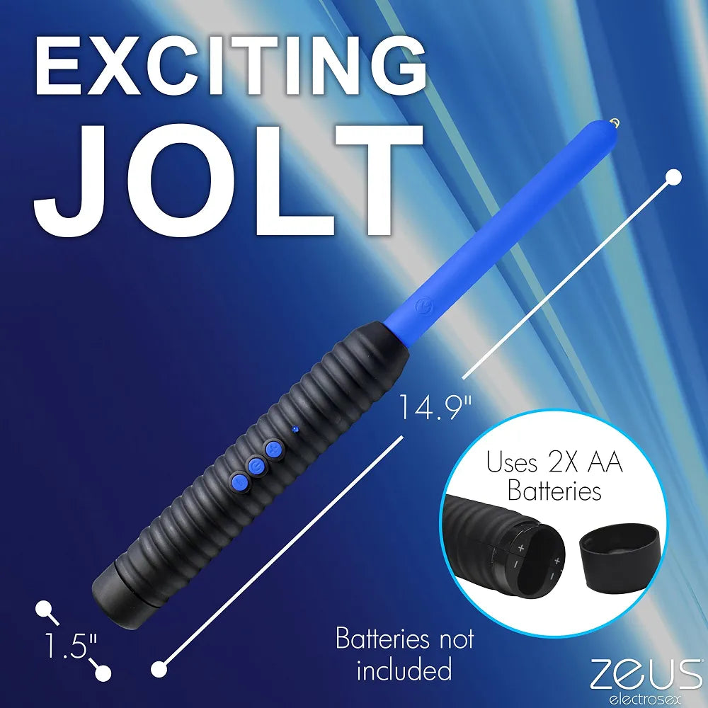 ZEUS ELECTROSEX E-Stim Shock Rod - Dual-Intensity Pinpoint Zapping Wand for Sensory Play, Blue