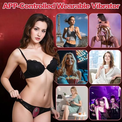 Dual-Motor App-Controlled Wearable Panty Vibrator with 10 Modes for Clitoral and G-Spot Stimulation