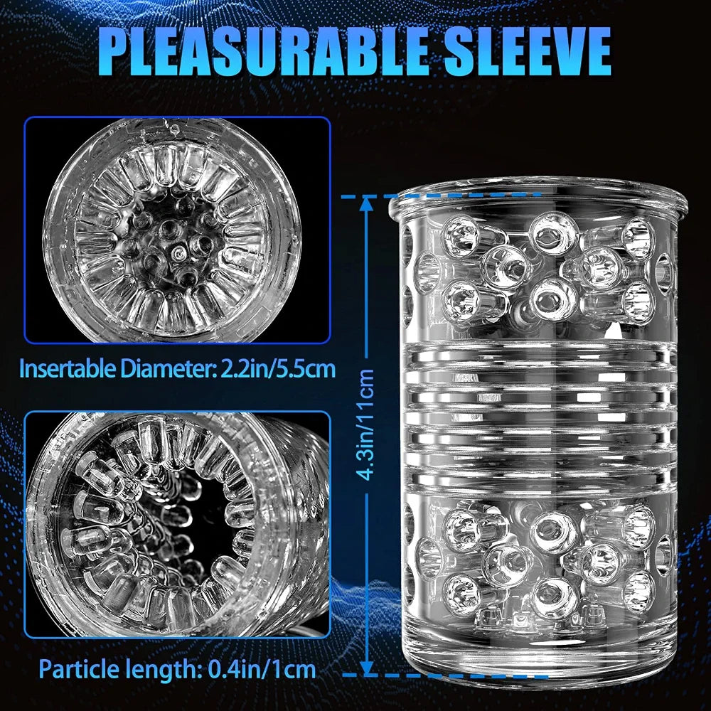 Cafatop Automatic Thrusting & Rotating Male Masturbator with Suction Cup, Waterproof USB Rechargeable Stroker