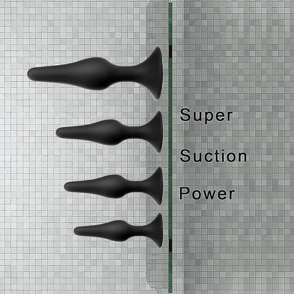 HISIONLEE 5-Piece Silicone Anal Training Kit: Beginner-Friendly Butt Plugs with Enema Set