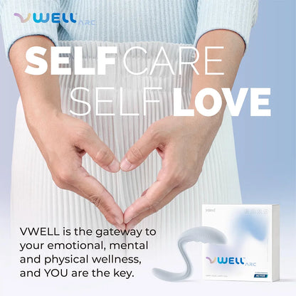 IntiMD VWELL Arc Ergonomic Rechargeable Silicone Vibrating Wand for Therapeutic and Personal Use
